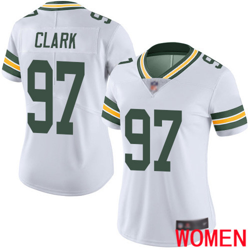 Green Bay Packers Limited White Women #97 Clark Kenny Road Jersey Nike NFL Vapor Untouchable